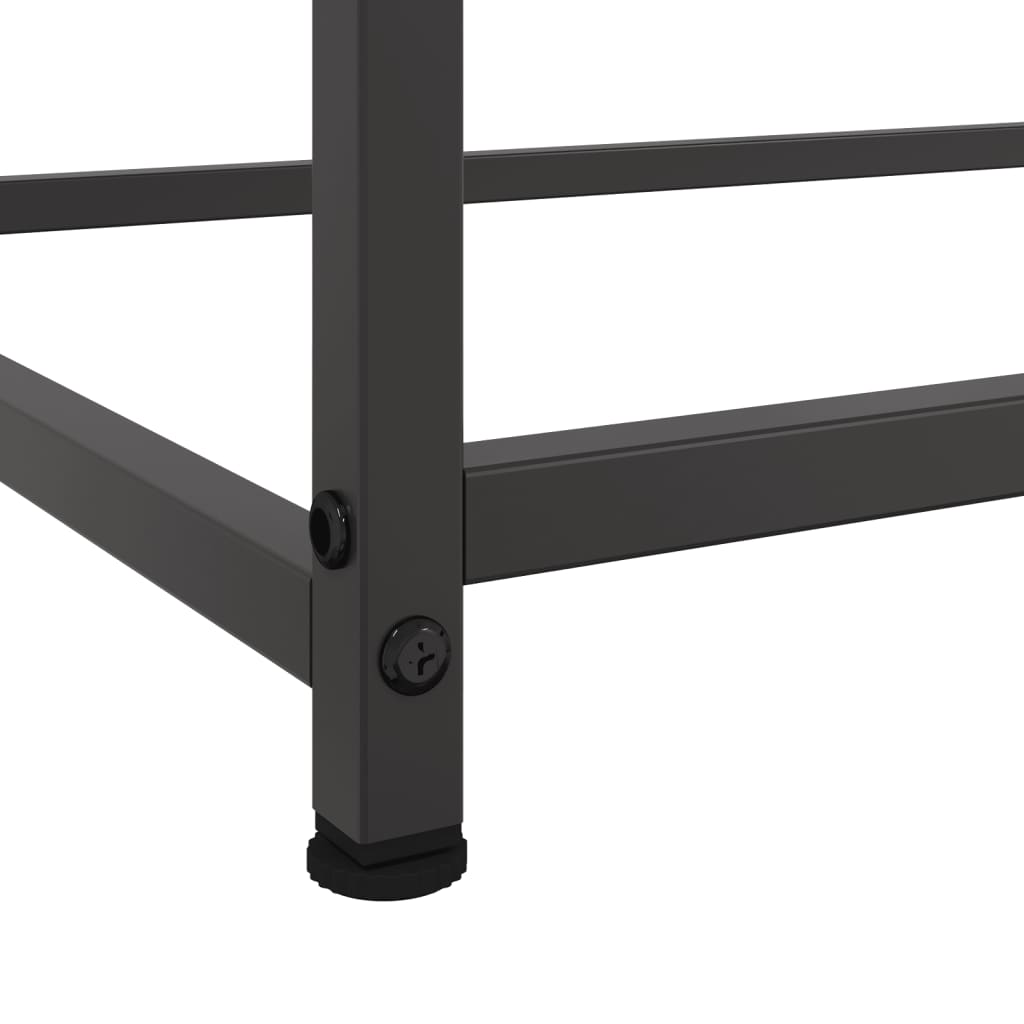 Dressoir 100,5x39x107 cm staal zwart is nu te koop bij PeponiXL, paradijselijk wonen!