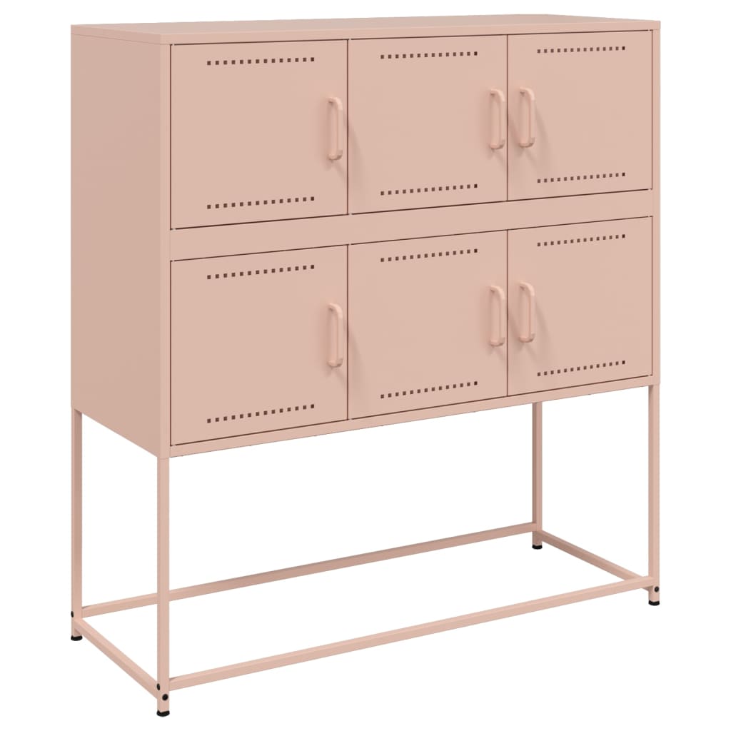 Dressoir 100,5x39x107 cm staal roze is nu te koop bij PeponiXL, paradijselijk wonen!