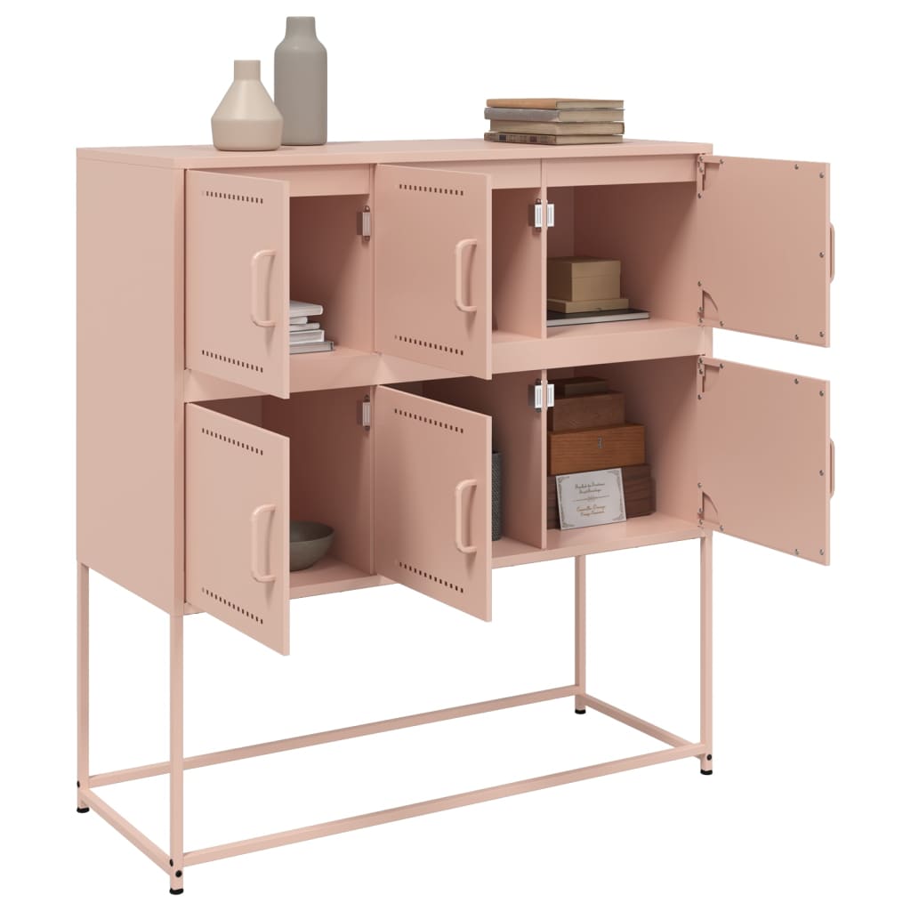 Dressoir 100,5x39x107 cm staal roze is nu te koop bij PeponiXL, paradijselijk wonen!