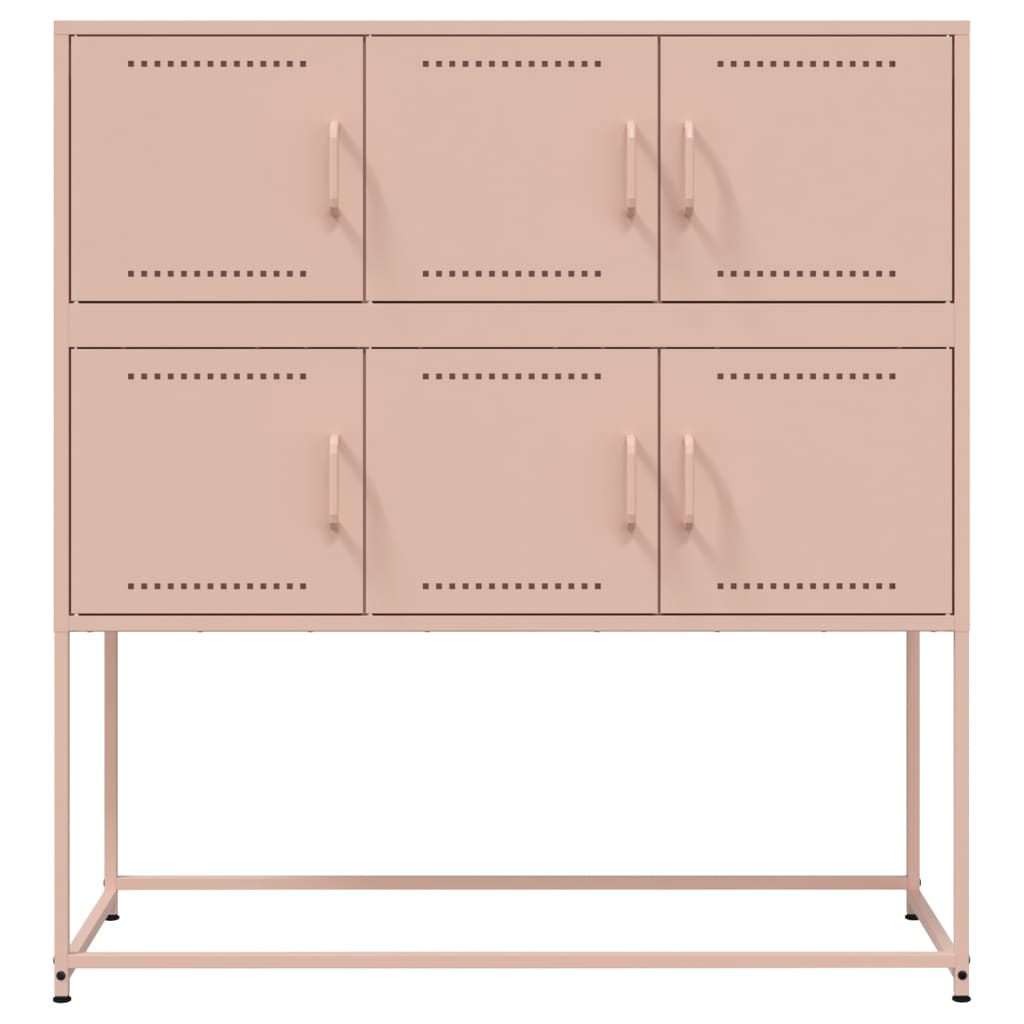 Dressoir 100,5x39x107 cm staal roze is nu te koop bij PeponiXL, paradijselijk wonen!