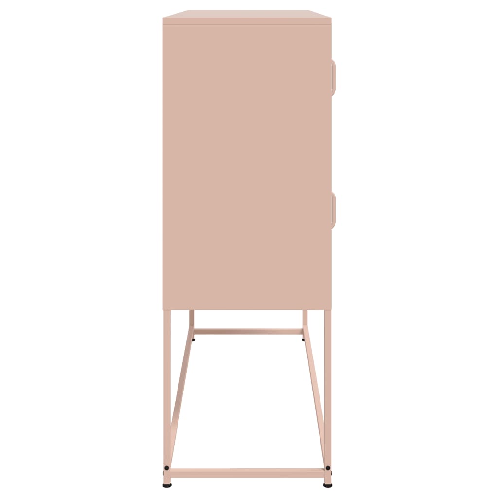 Dressoir 100,5x39x107 cm staal roze is nu te koop bij PeponiXL, paradijselijk wonen!