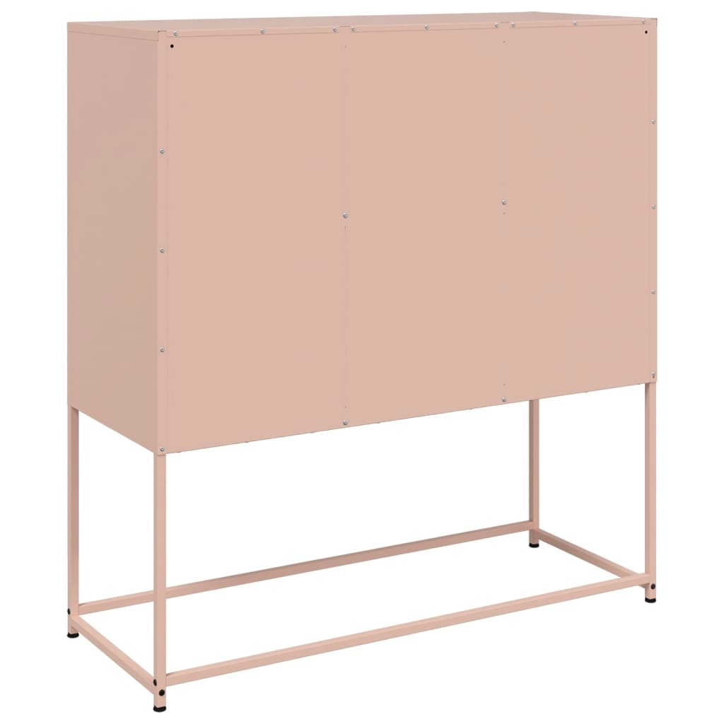Dressoir 100,5x39x107 cm staal roze is nu te koop bij PeponiXL, paradijselijk wonen!