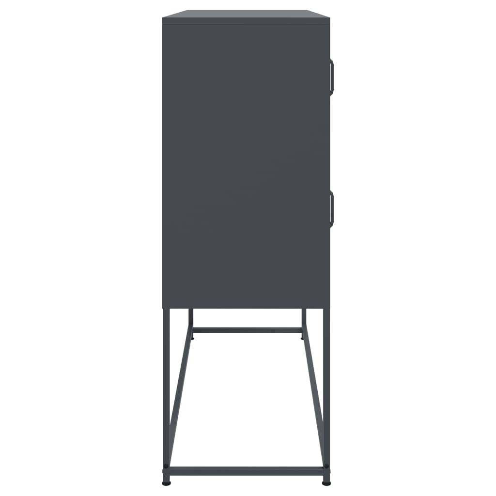 Dressoir 100,5x39x107 cm staal antracietkleurig is nu te koop bij PeponiXL, paradijselijk wonen!