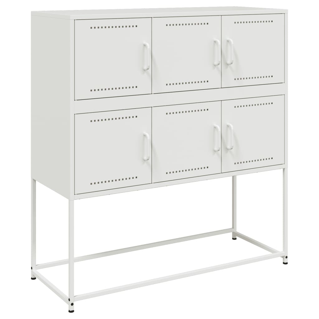 Dressoir 100,5x39x107 cm staal wit is nu te koop bij PeponiXL, paradijselijk wonen!