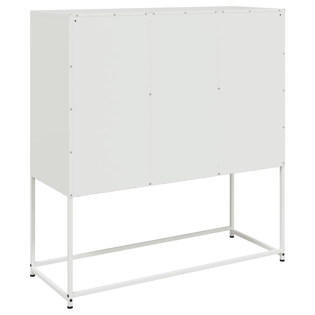 Dressoir 100,5x39x107 cm staal wit is nu te koop bij PeponiXL, paradijselijk wonen!
