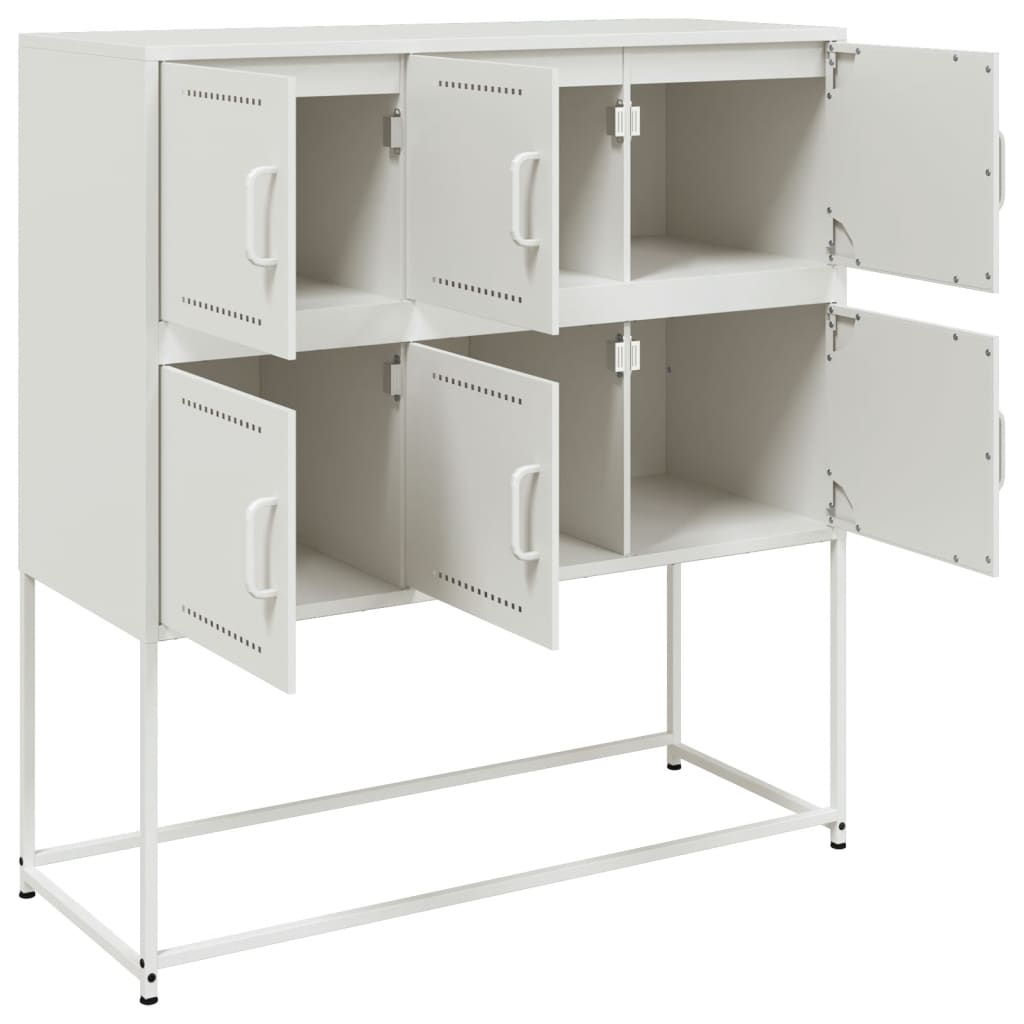 Dressoir 100,5x39x107 cm staal wit is nu te koop bij PeponiXL, paradijselijk wonen!