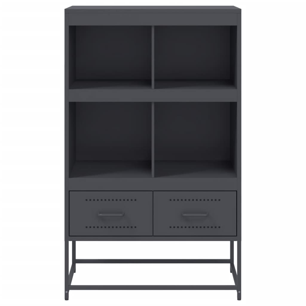 Hoge kast 68x39x111,5 cm staal antracietkleurig is nu te koop bij PeponiXL, paradijselijk wonen!