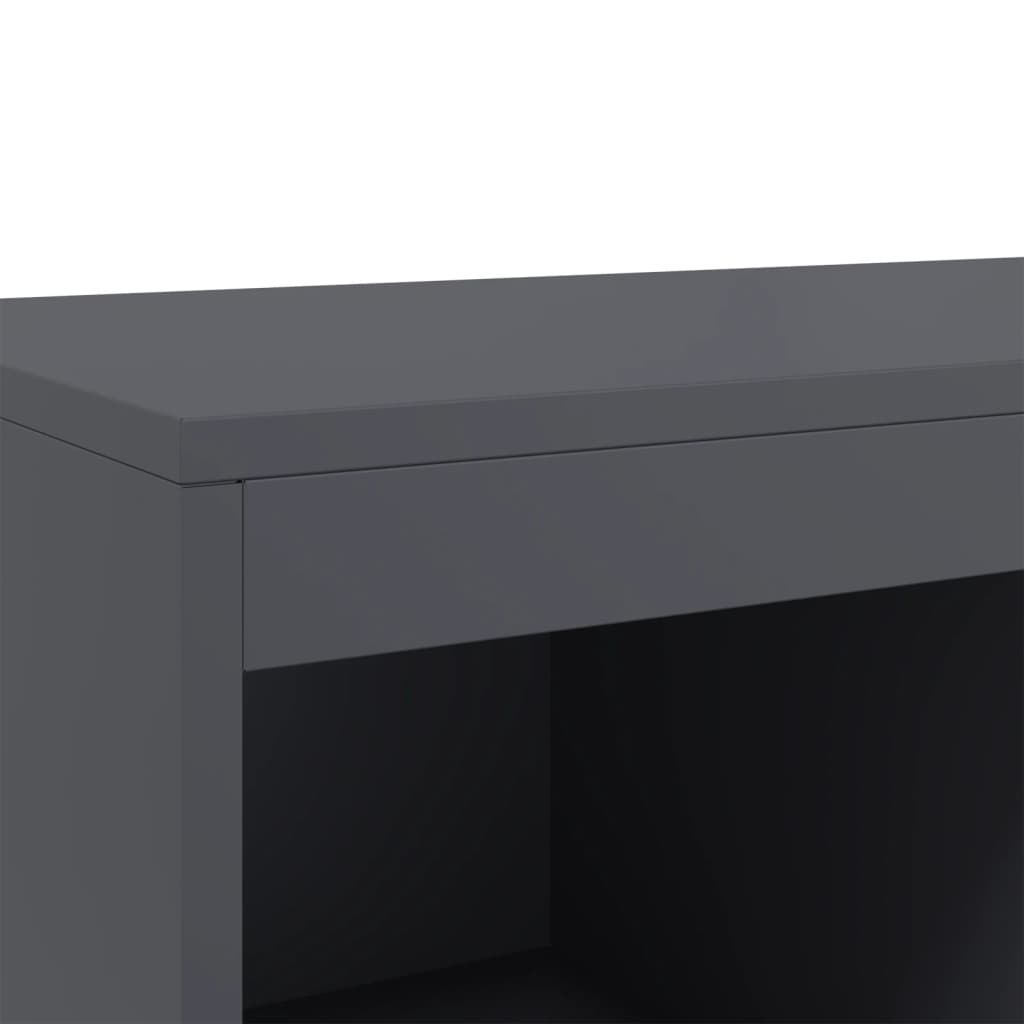 Hoge kast 68x39x111,5 cm staal antracietkleurig is nu te koop bij PeponiXL, paradijselijk wonen!