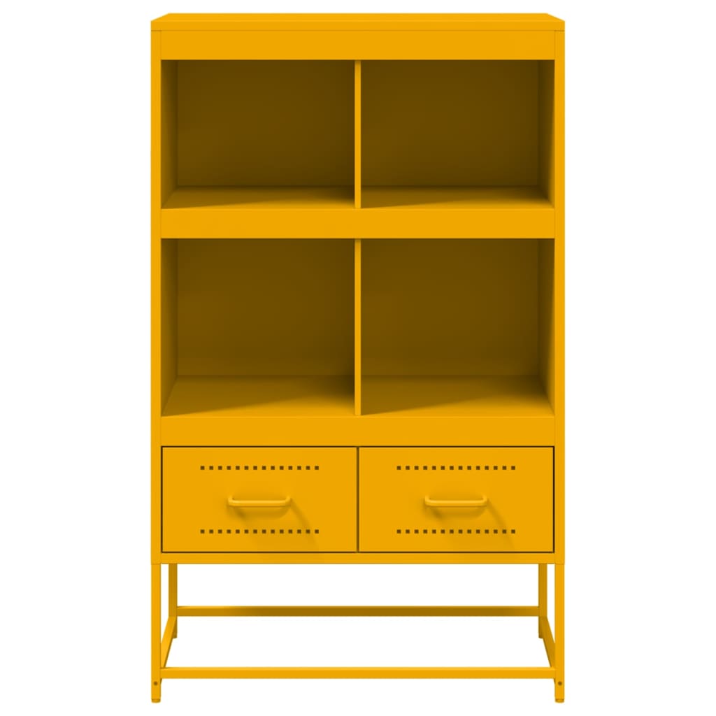 Hoge kast 68x39x111,5 cm staal mosterdgeel is nu te koop bij PeponiXL, paradijselijk wonen!