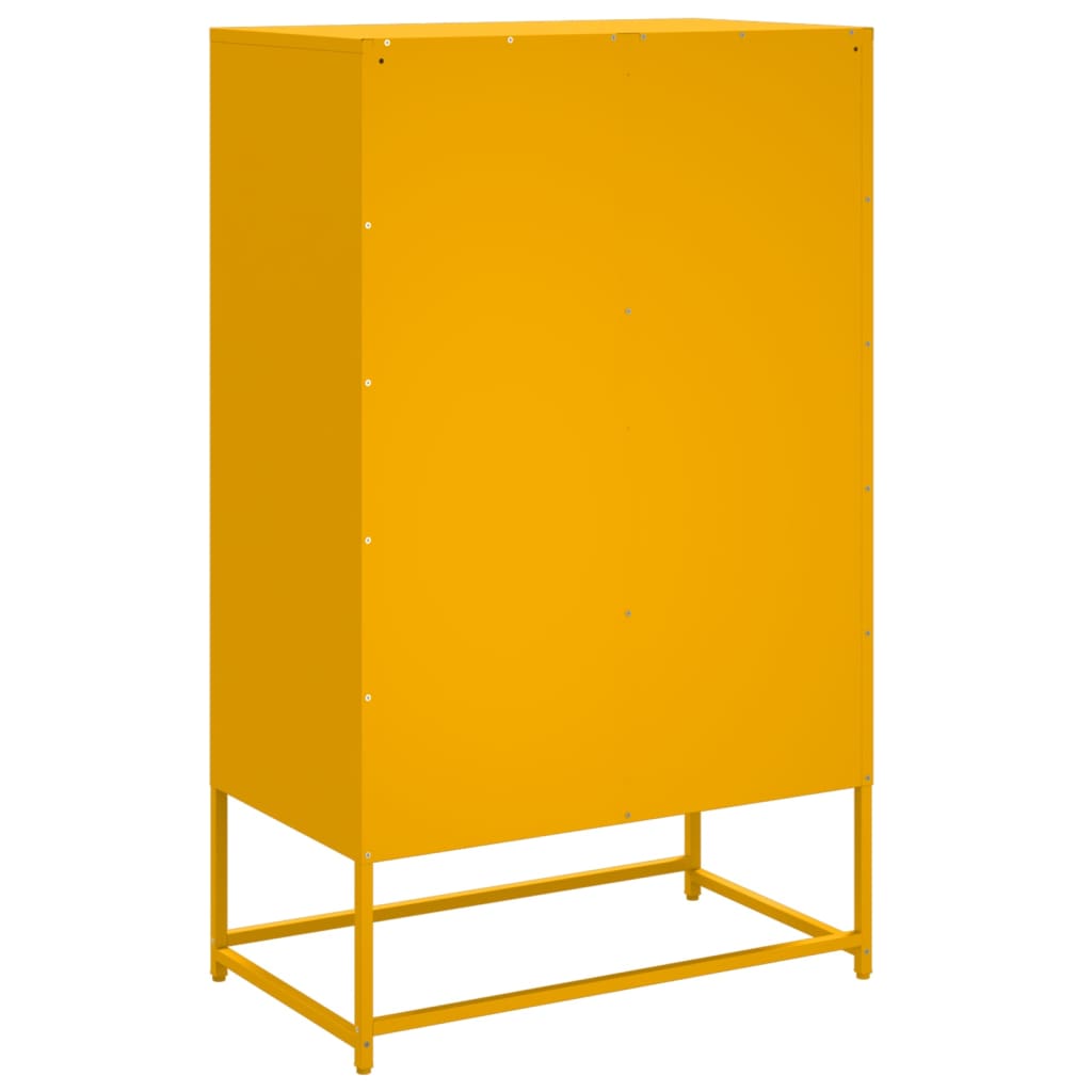 Hoge kast 68x39x111,5 cm staal mosterdgeel is nu te koop bij PeponiXL, paradijselijk wonen!