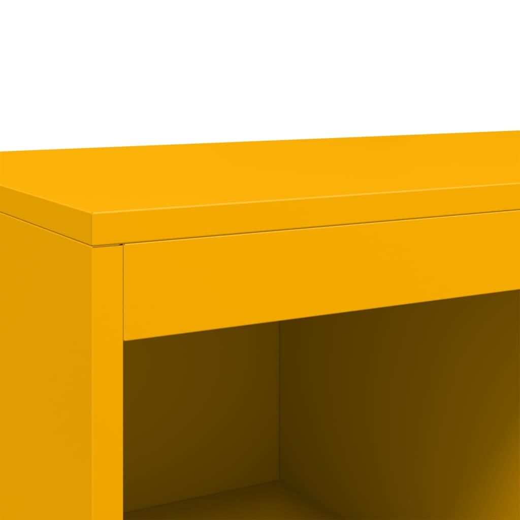 Hoge kast 68x39x111,5 cm staal mosterdgeel is nu te koop bij PeponiXL, paradijselijk wonen!