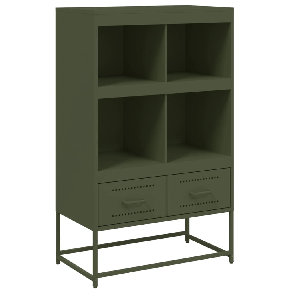 Hoge kast 68x39x111,5 cm staal olijfgroen is nu te koop bij PeponiXL, paradijselijk wonen!