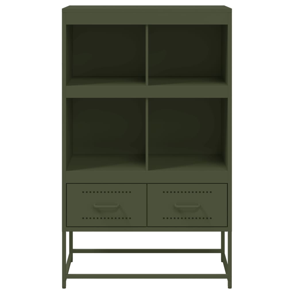 Hoge kast 68x39x111,5 cm staal olijfgroen is nu te koop bij PeponiXL, paradijselijk wonen!