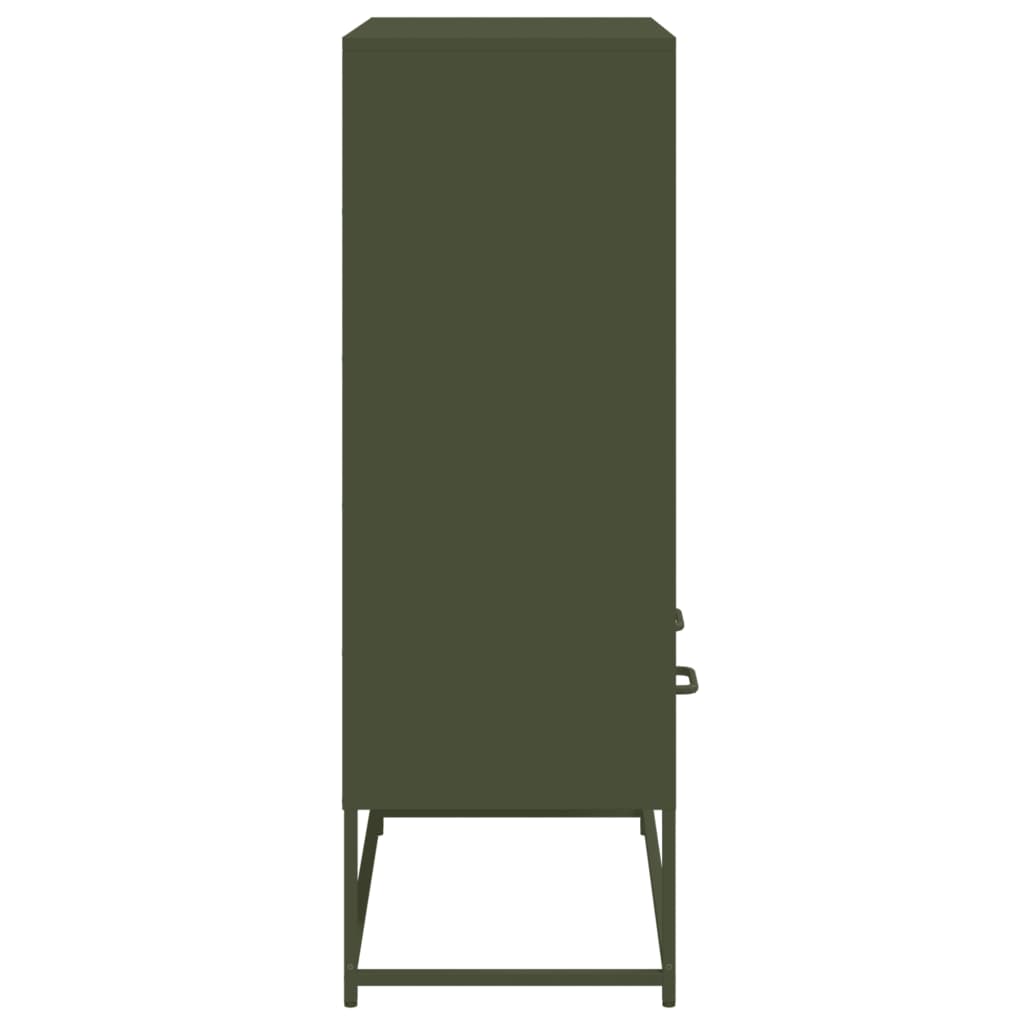 Hoge kast 68x39x111,5 cm staal olijfgroen is nu te koop bij PeponiXL, paradijselijk wonen!