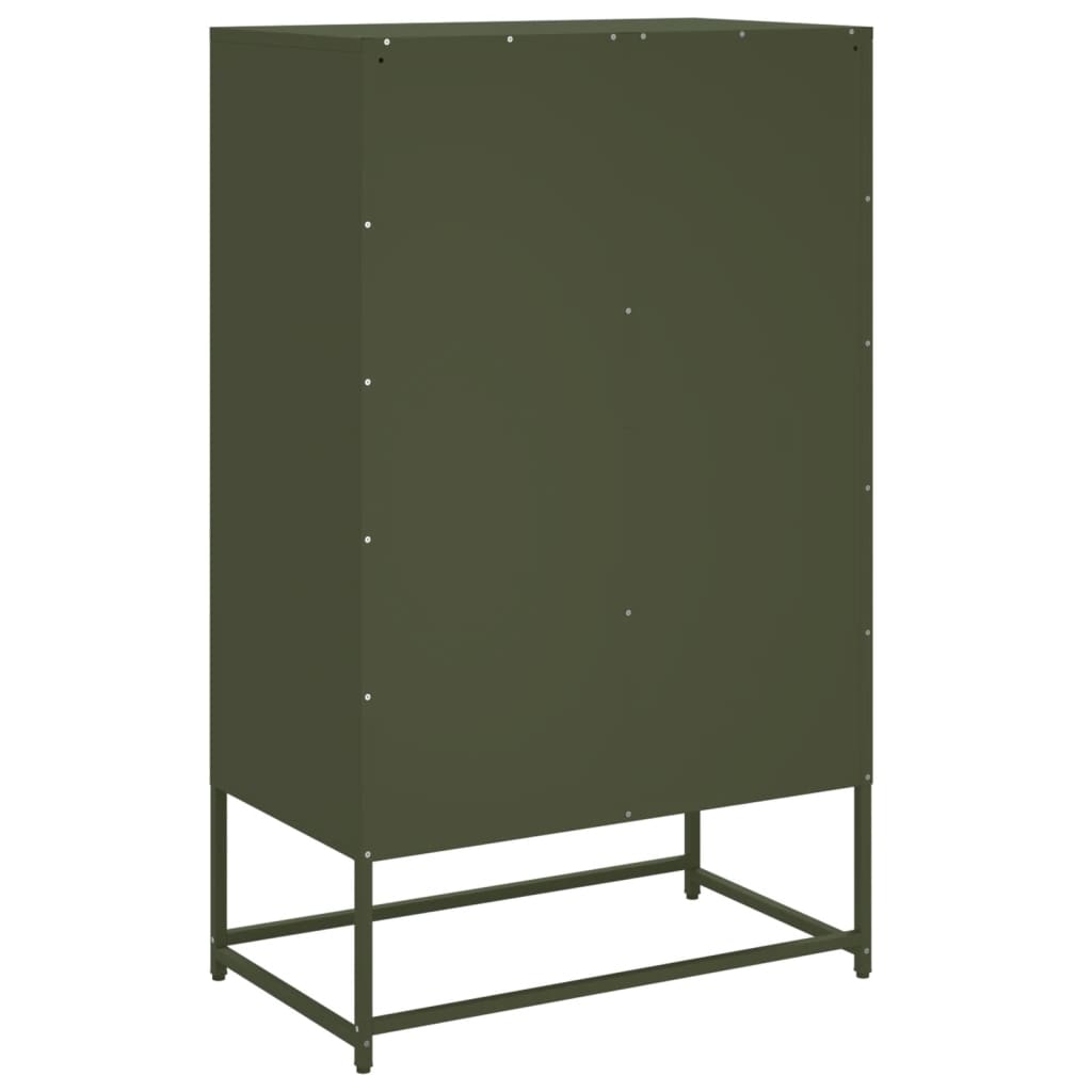Hoge kast 68x39x111,5 cm staal olijfgroen is nu te koop bij PeponiXL, paradijselijk wonen!