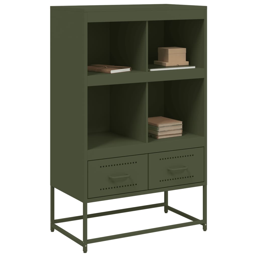 Hoge kast 68x39x111,5 cm staal olijfgroen is nu te koop bij PeponiXL, paradijselijk wonen!
