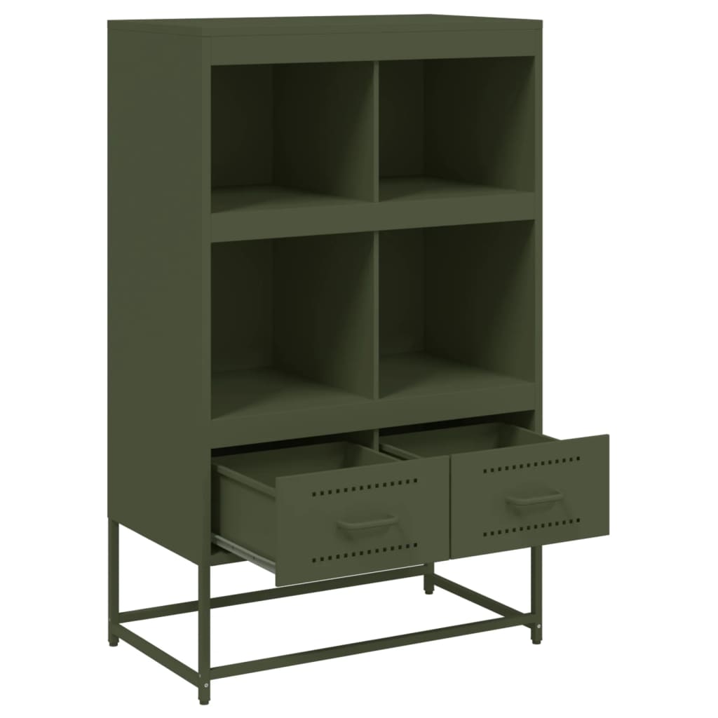 Hoge kast 68x39x111,5 cm staal olijfgroen is nu te koop bij PeponiXL, paradijselijk wonen!