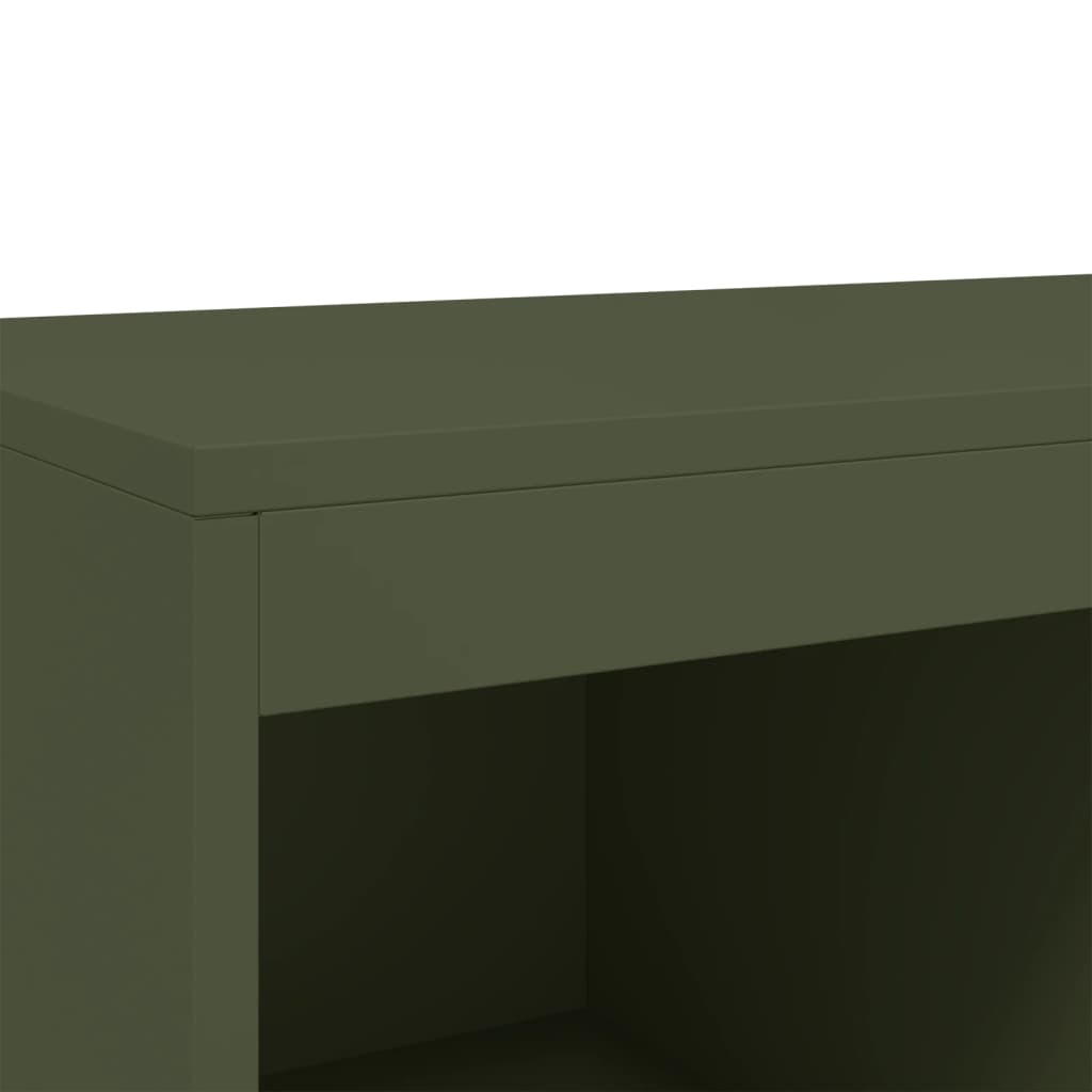Hoge kast 68x39x111,5 cm staal olijfgroen is nu te koop bij PeponiXL, paradijselijk wonen!