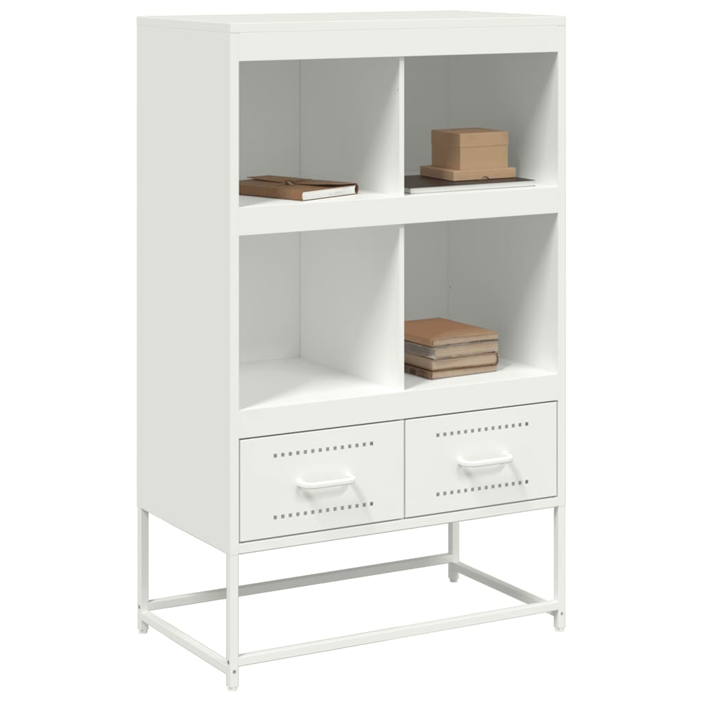 Hoge kast 68x39x111,5 cm staal wit is nu te koop bij PeponiXL, paradijselijk wonen!