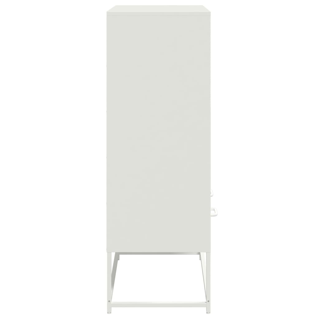 Hoge kast 68x39x111,5 cm staal wit is nu te koop bij PeponiXL, paradijselijk wonen!