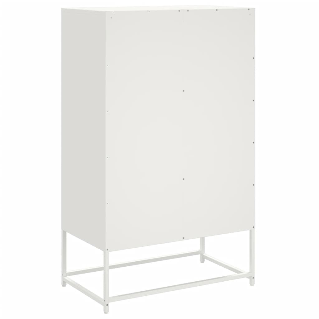 Hoge kast 68x39x111,5 cm staal wit is nu te koop bij PeponiXL, paradijselijk wonen!