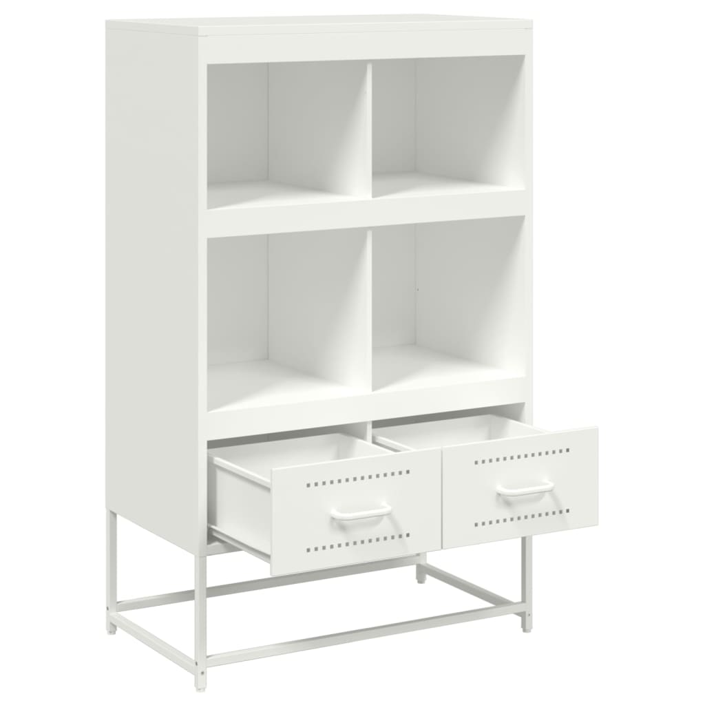 Hoge kast 68x39x111,5 cm staal wit is nu te koop bij PeponiXL, paradijselijk wonen!