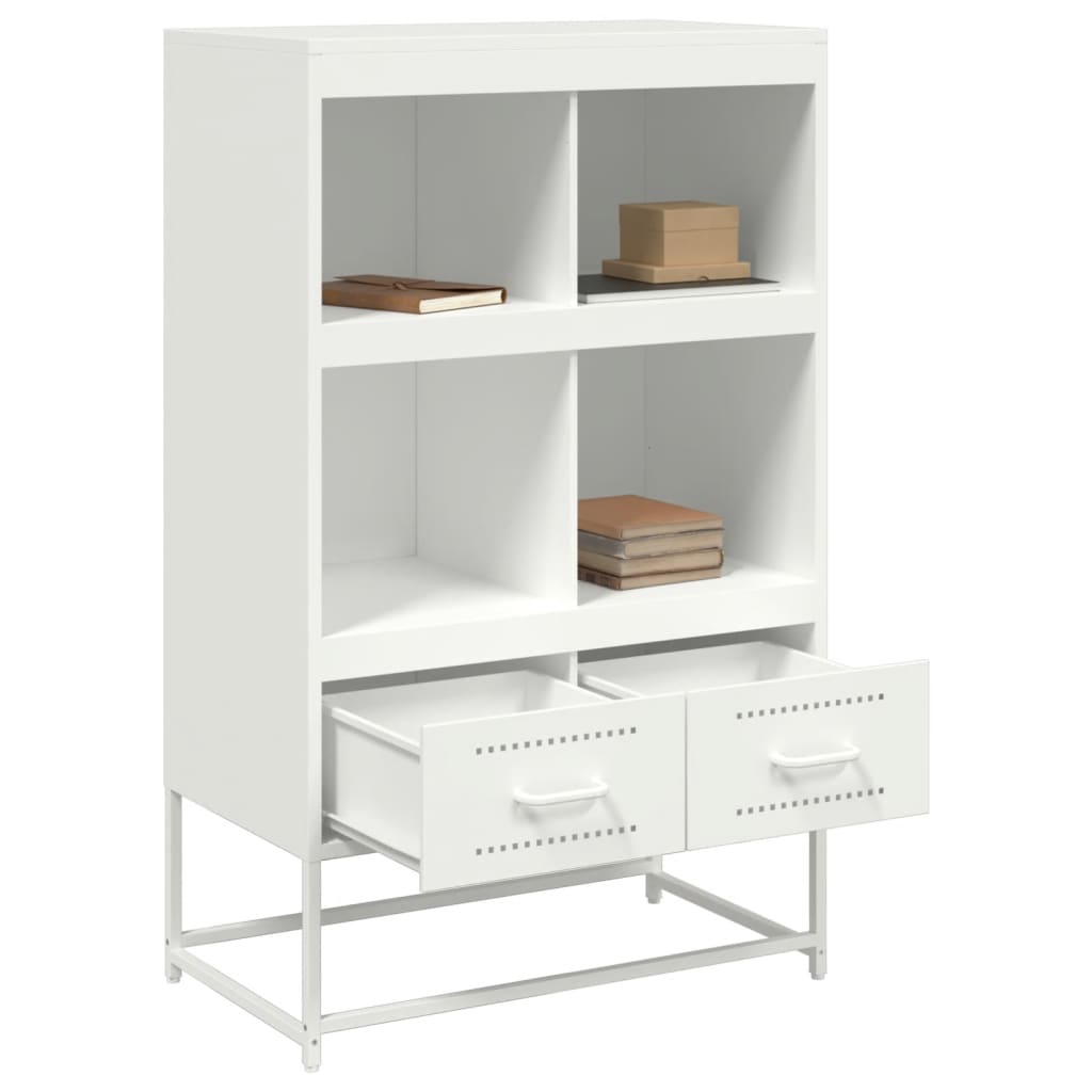 Hoge kast 68x39x111,5 cm staal wit is nu te koop bij PeponiXL, paradijselijk wonen!