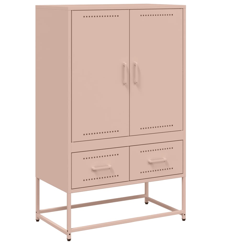 Hoge kast 68x39x111,5 cm staal roze is nu te koop bij PeponiXL, paradijselijk wonen!