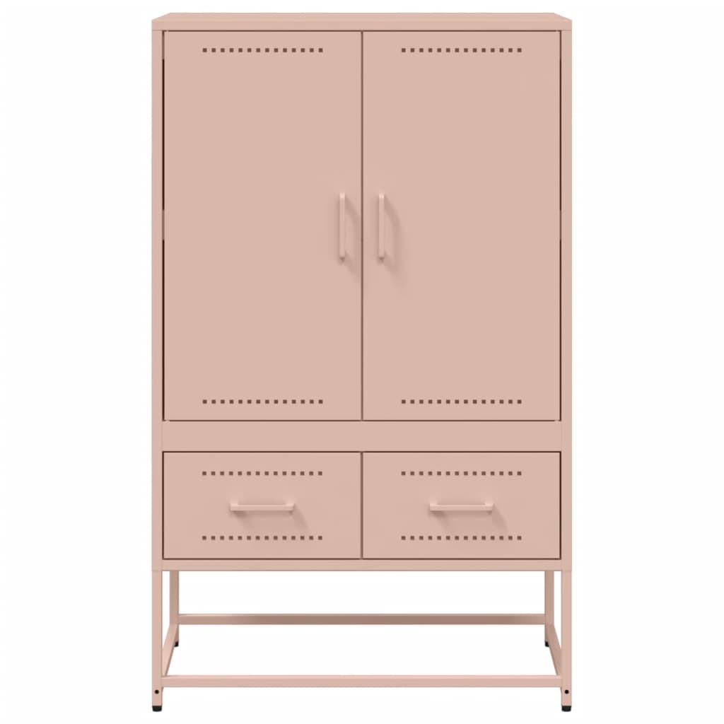 Hoge kast 68x39x111,5 cm staal roze is nu te koop bij PeponiXL, paradijselijk wonen!