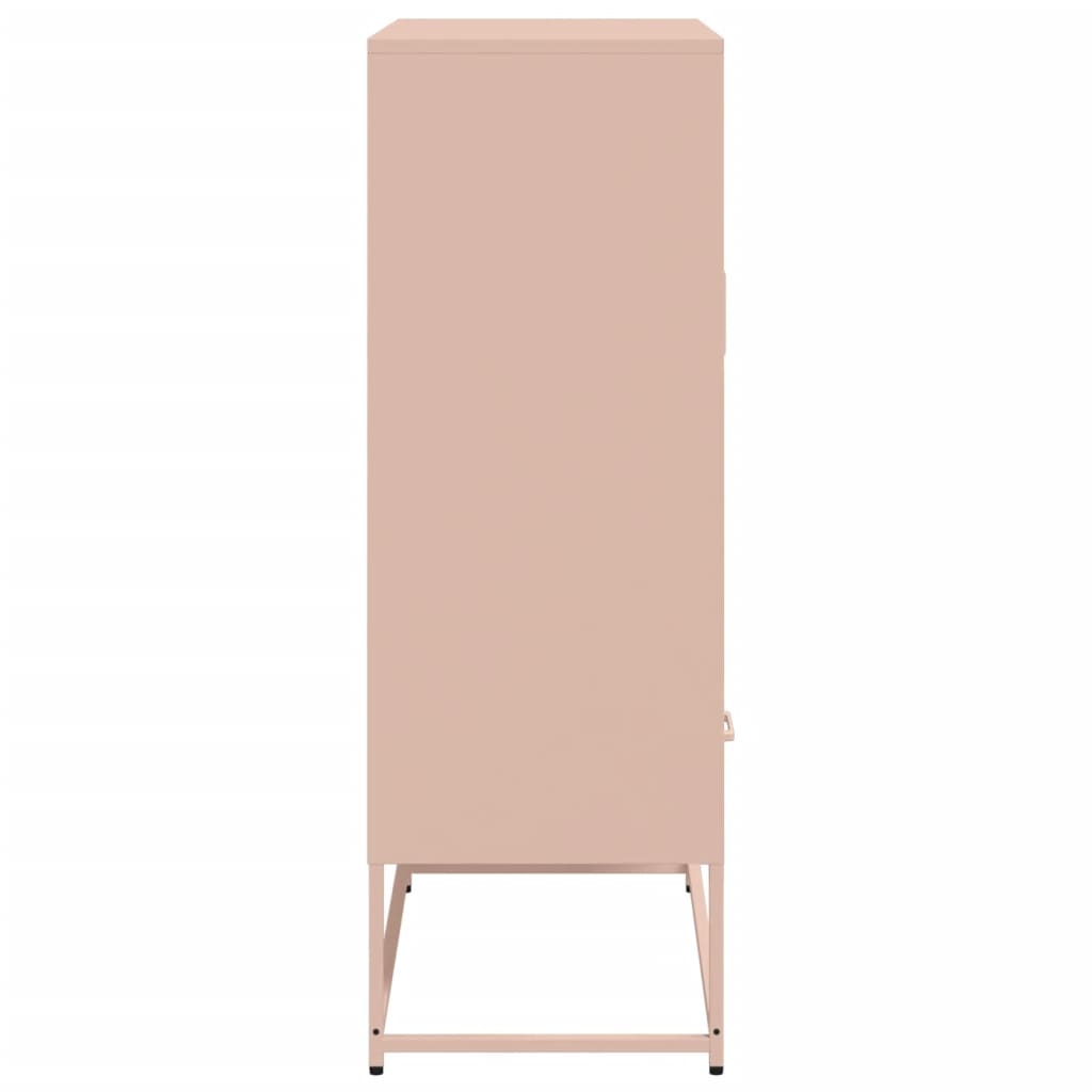 Hoge kast 68x39x111,5 cm staal roze is nu te koop bij PeponiXL, paradijselijk wonen!