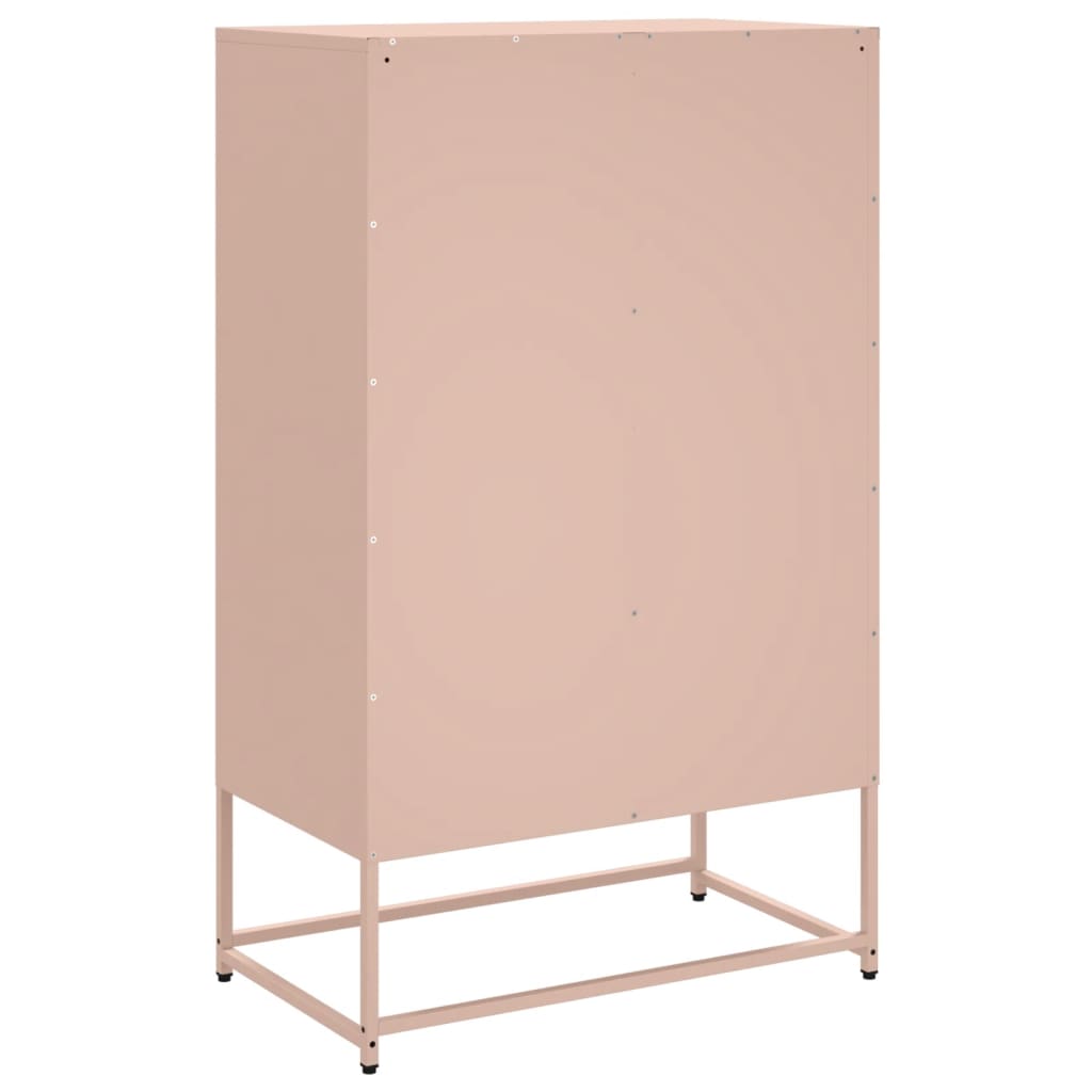 Hoge kast 68x39x111,5 cm staal roze is nu te koop bij PeponiXL, paradijselijk wonen!