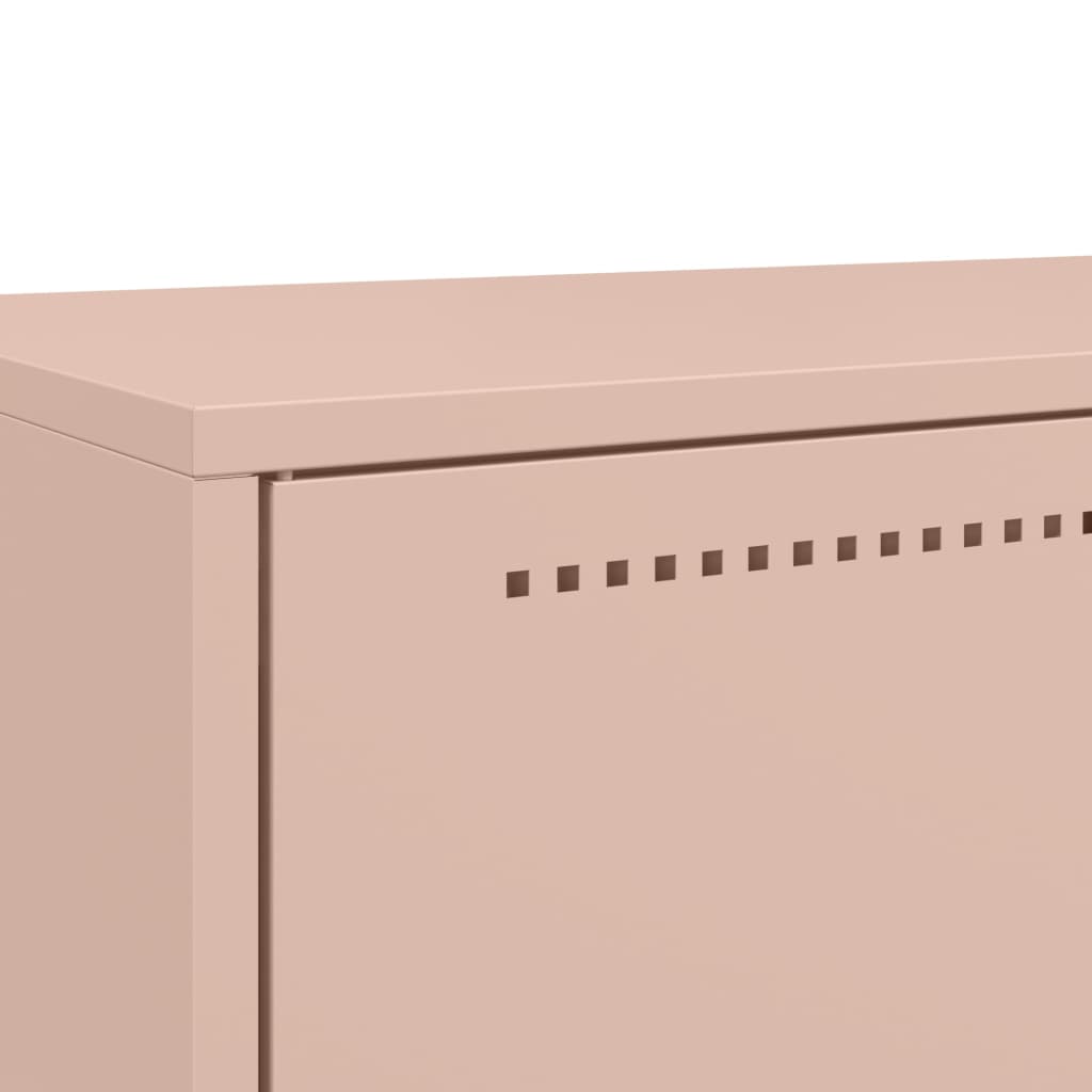 Hoge kast 68x39x111,5 cm staal roze is nu te koop bij PeponiXL, paradijselijk wonen!