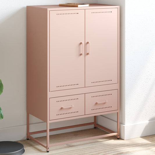 Hoge kast 68x39x111,5 cm staal roze is nu te koop bij PeponiXL, paradijselijk wonen!