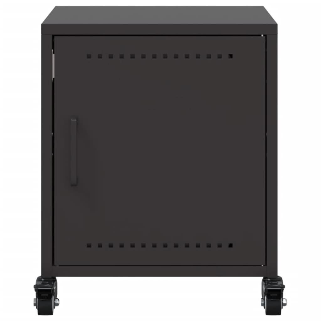 Nachtkastje 36x39x43,5 cm staal zwart is nu te koop bij PeponiXL, paradijselijk wonen!