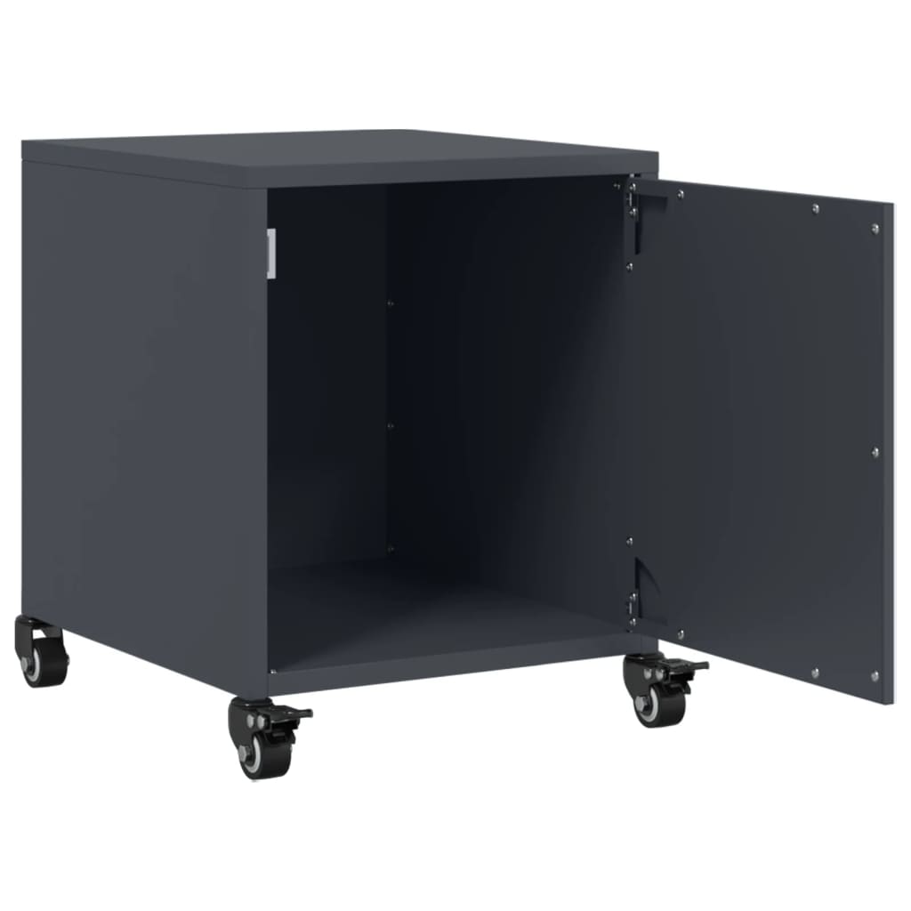 Nachtkastjes 2 st 36x39x43,5 cm staal antracietkleurig is nu te koop bij PeponiXL, paradijselijk wonen!