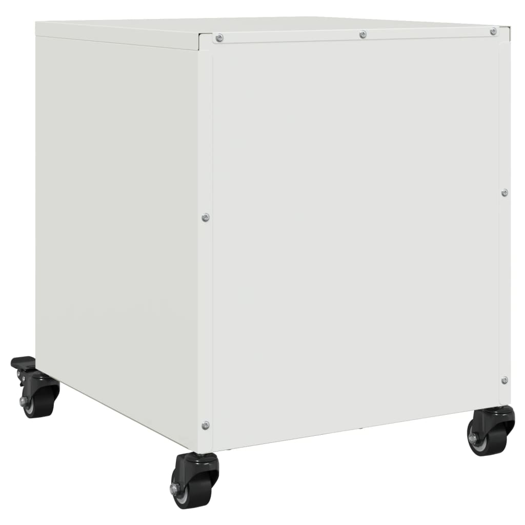 Nachtkastjes 2 st 36x39x43,5 cm staal wit is nu te koop bij PeponiXL, paradijselijk wonen!