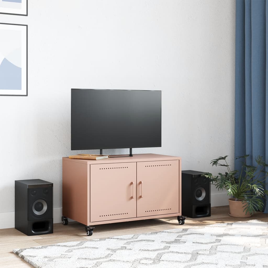 Tv-meubel 68x39x43,5 cm staal roze is nu te koop bij PeponiXL, paradijselijk wonen!