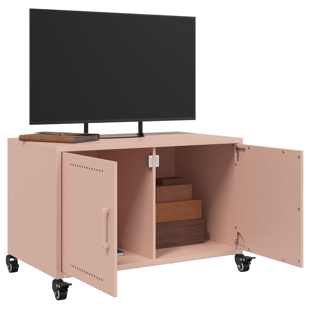 Tv-meubel 68x39x43,5 cm staal roze is nu te koop bij PeponiXL, paradijselijk wonen!