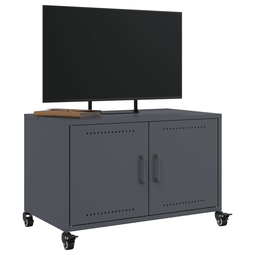 Tv-meubel 68x39x43,5 cm staal antracietkleurig is nu te koop bij PeponiXL, paradijselijk wonen!
