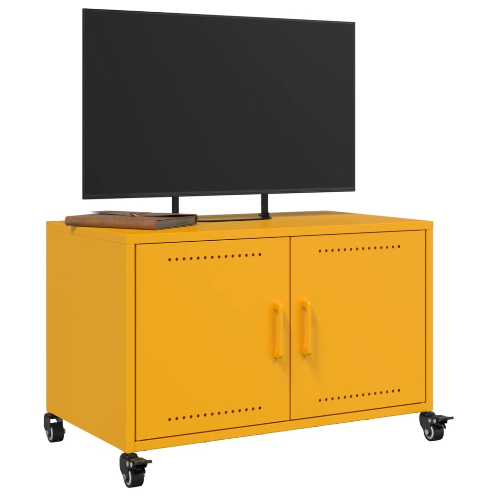 Tv-meubel 68x39x43,5 cm staal mosterdgeel is nu te koop bij PeponiXL, paradijselijk wonen!