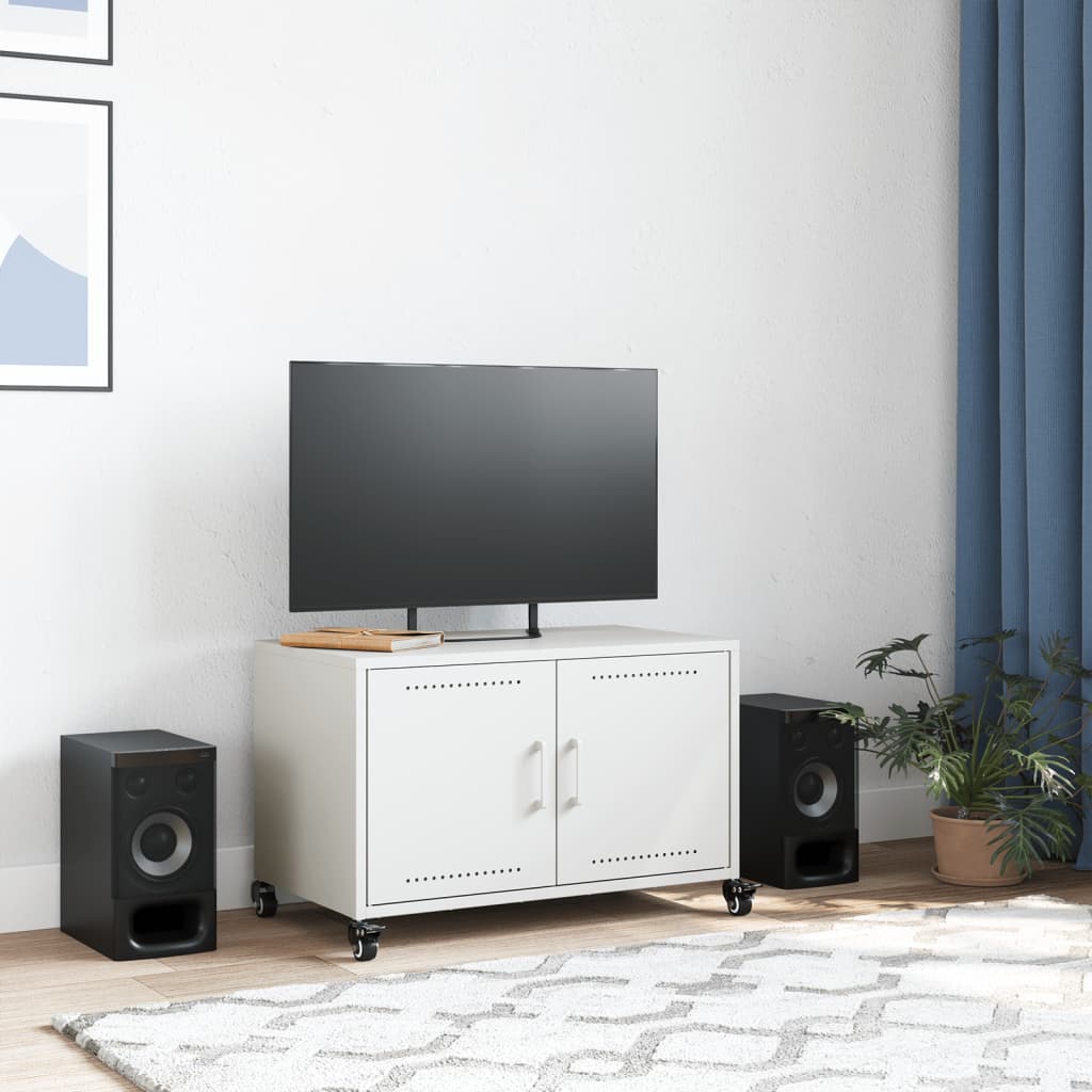 Tv-meubel 68x39x43,5 cm staal wit is nu te koop bij PeponiXL, paradijselijk wonen!