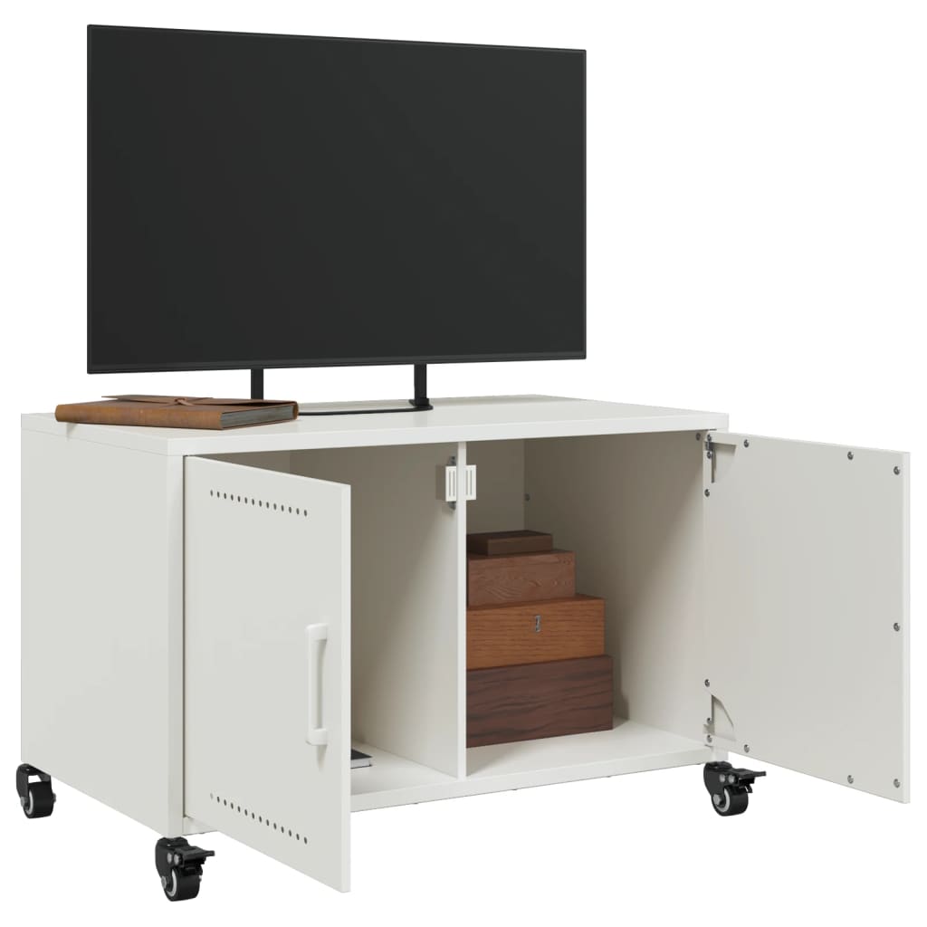 Tv-meubel 68x39x43,5 cm staal wit is nu te koop bij PeponiXL, paradijselijk wonen!