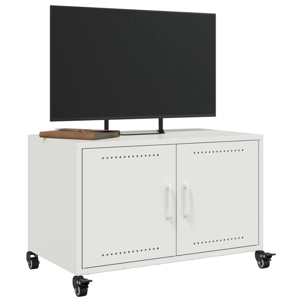 Tv-meubel 68x39x43,5 cm staal wit is nu te koop bij PeponiXL, paradijselijk wonen!