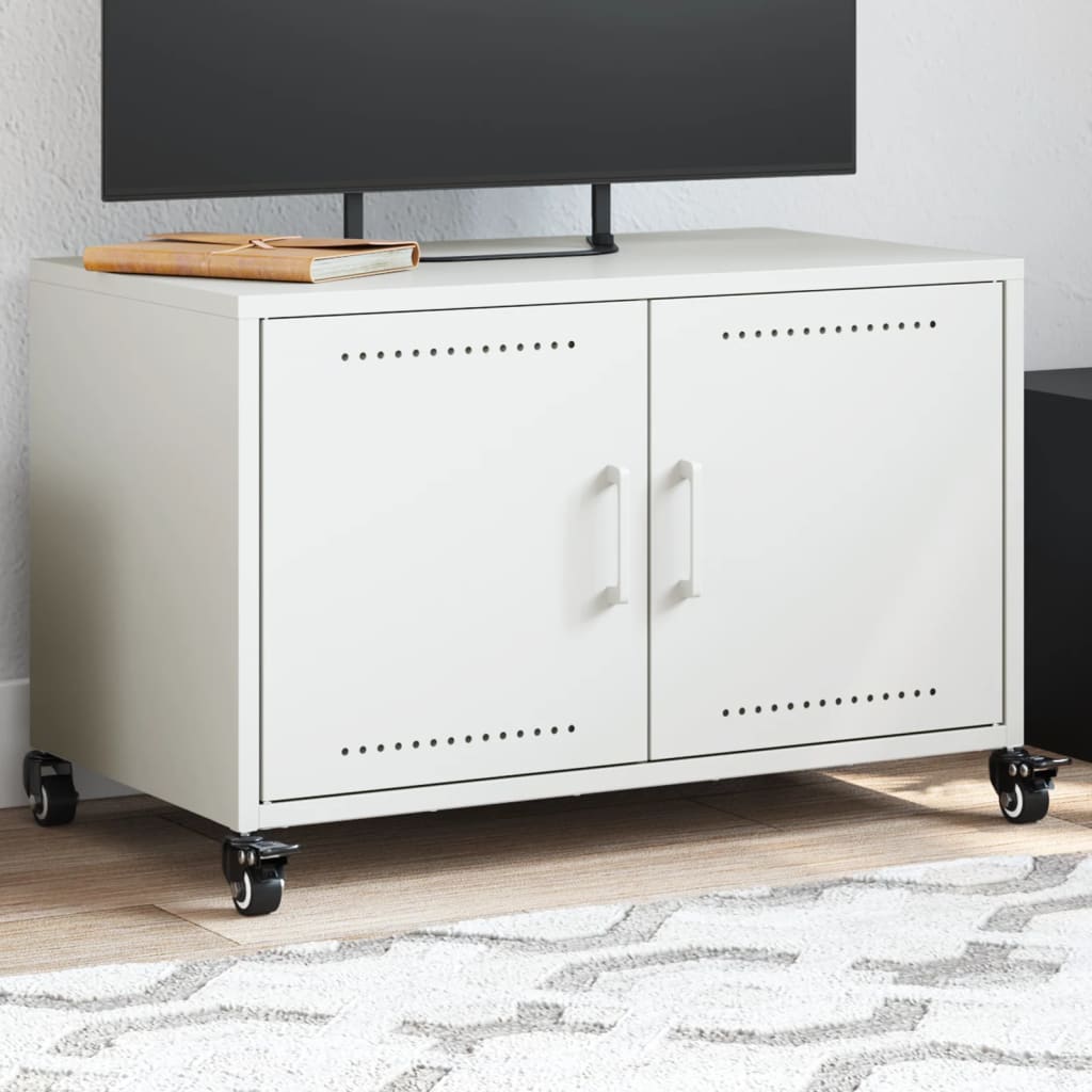 Tv-meubel 68x39x43,5 cm staal wit is nu te koop bij PeponiXL, paradijselijk wonen!