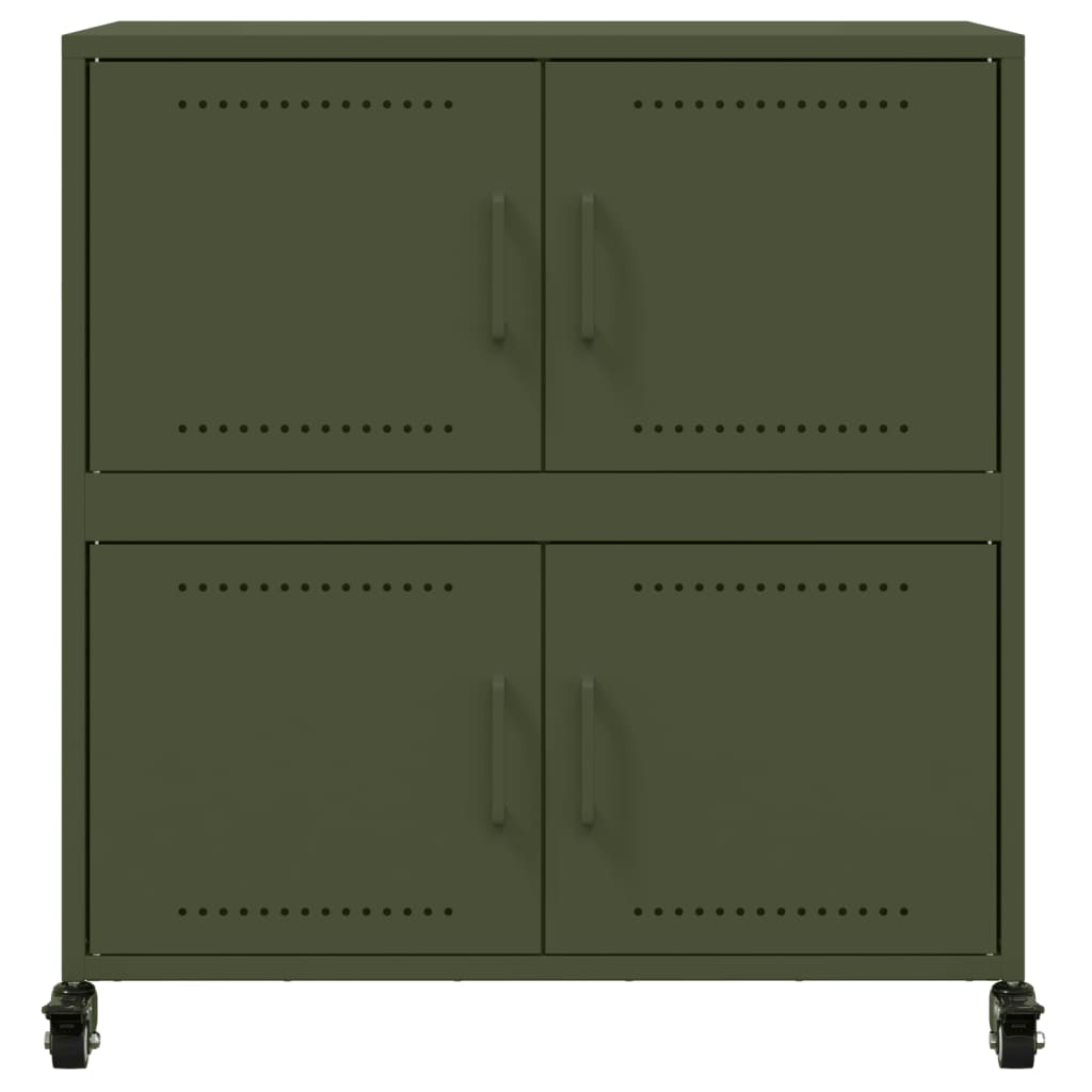 Dressoir 68x39x72 cm staal olijfgroen is nu te koop bij PeponiXL, paradijselijk wonen!
