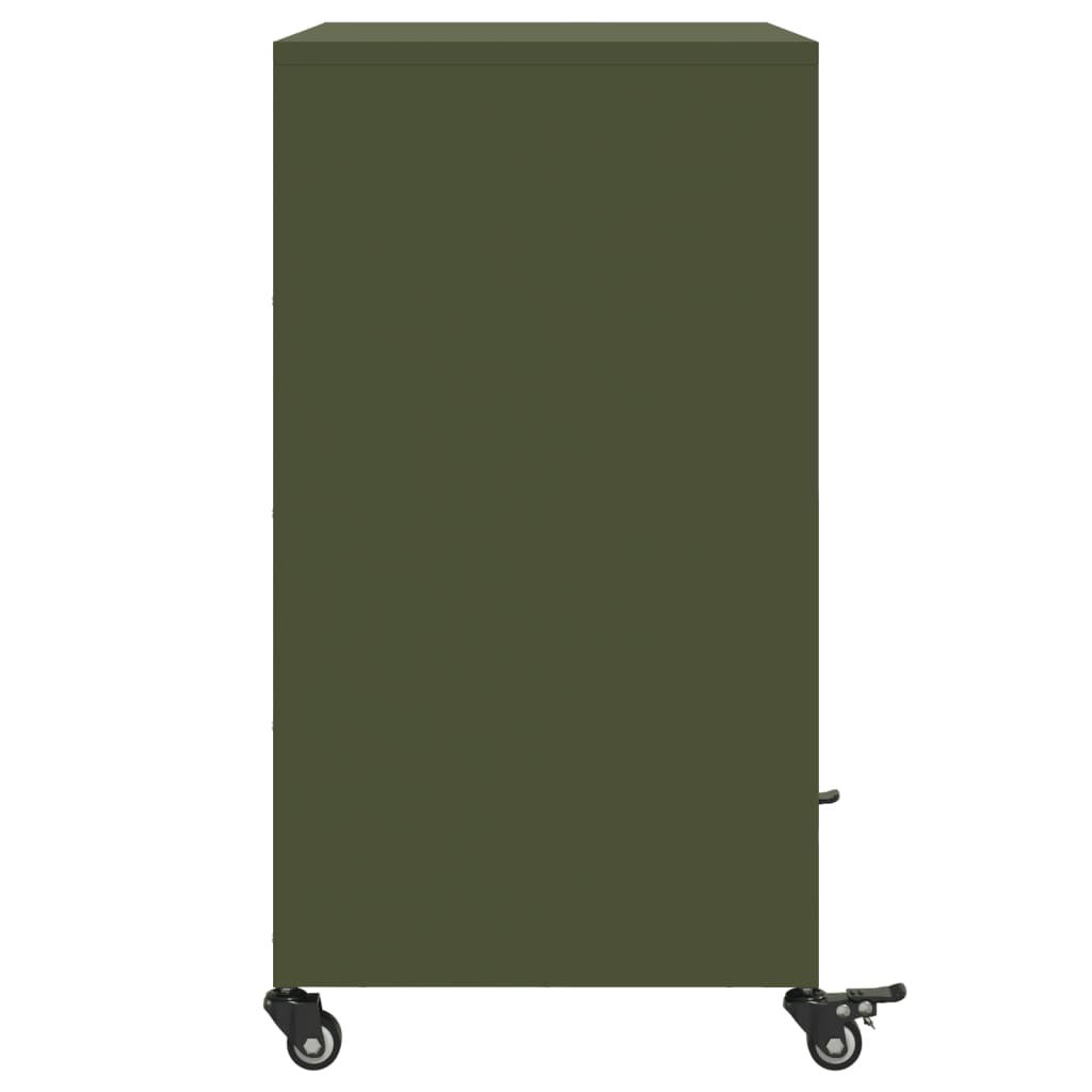 Dressoir 68x39x72 cm staal olijfgroen is nu te koop bij PeponiXL, paradijselijk wonen!