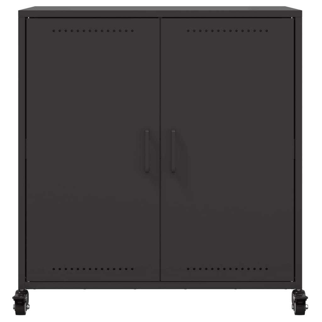 Dressoir 68x39x72 cm staal zwart is nu te koop bij PeponiXL, paradijselijk wonen!