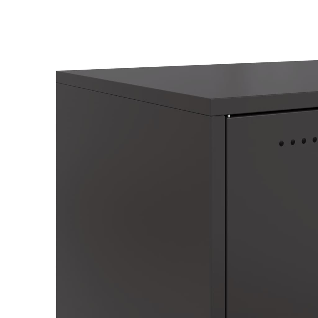 Dressoir 68x39x72 cm staal zwart is nu te koop bij PeponiXL, paradijselijk wonen!
