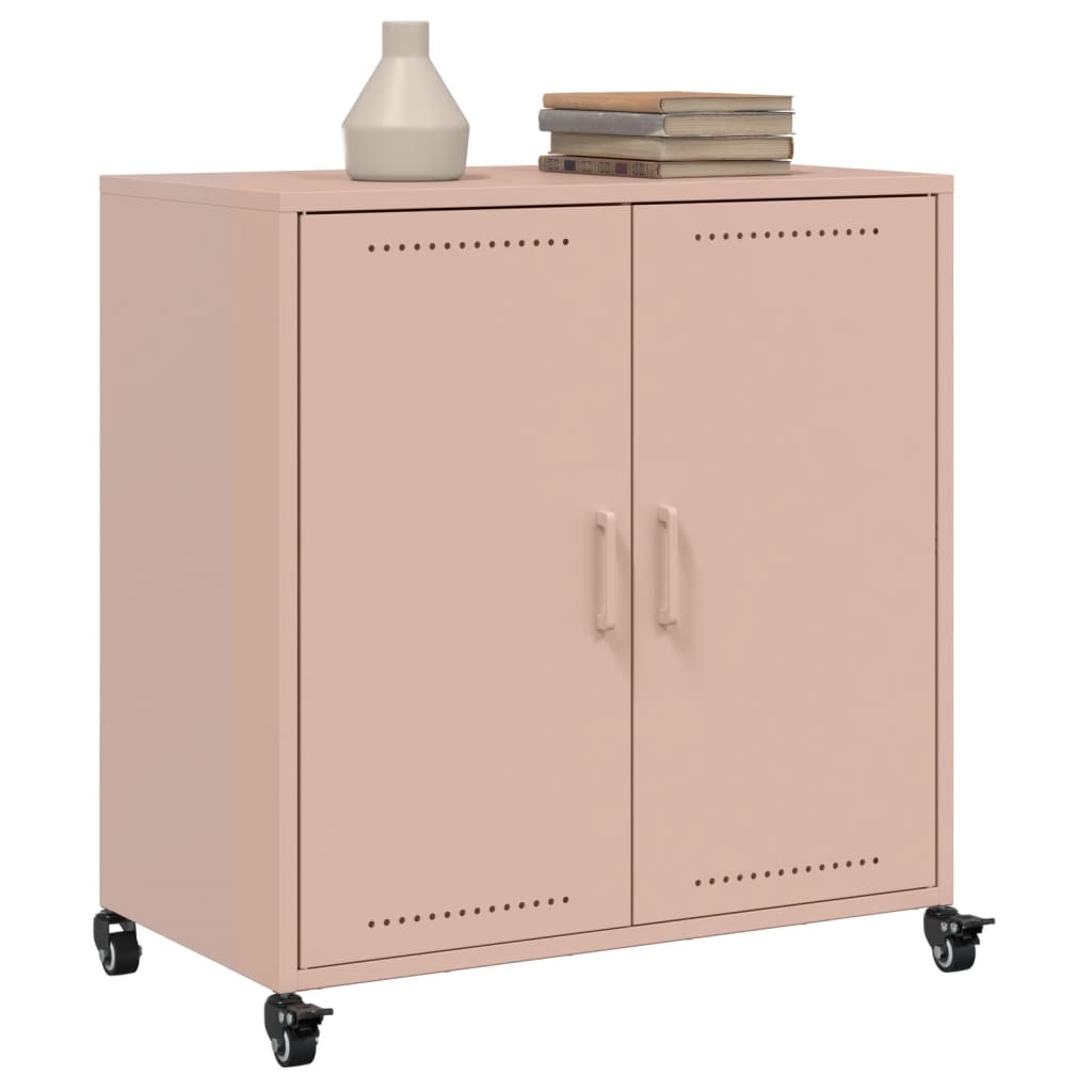 Dressoir 68x39x72 cm staal roze is nu te koop bij PeponiXL, paradijselijk wonen!