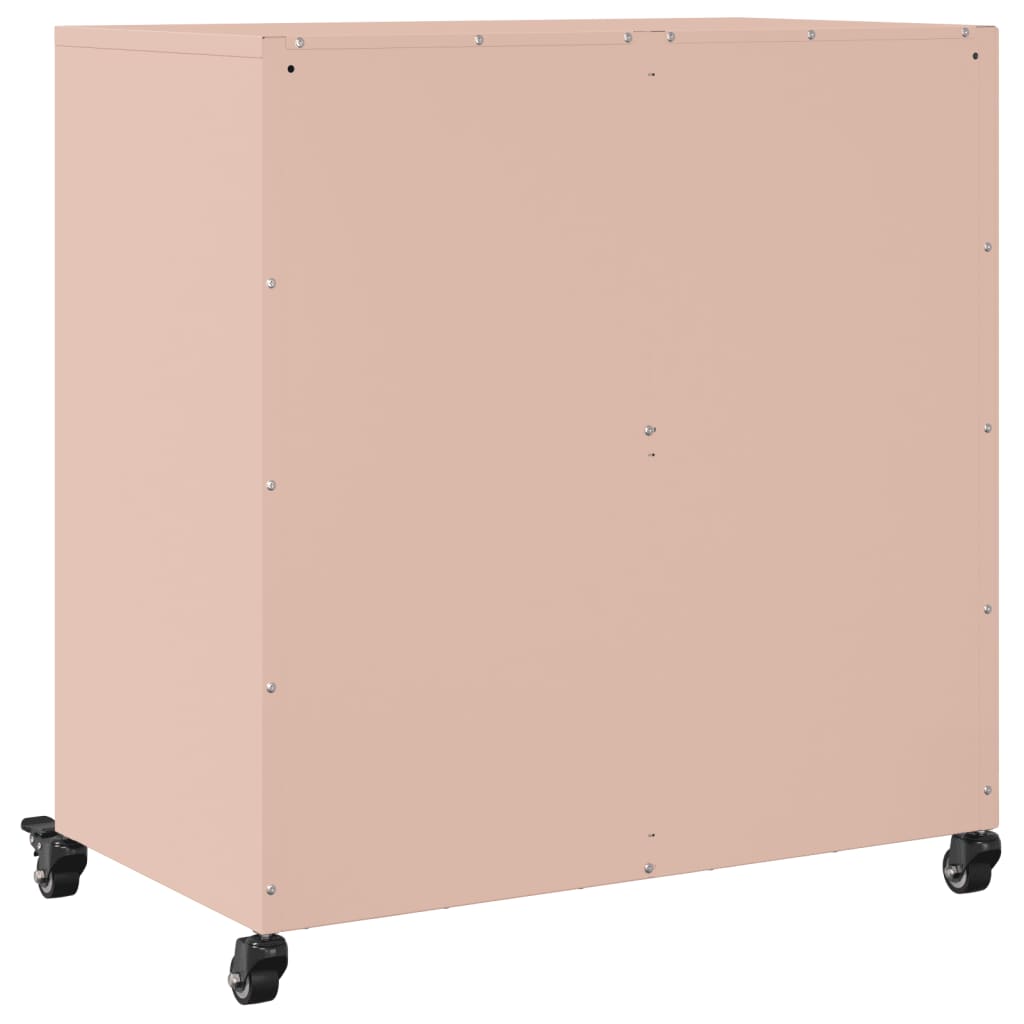 Dressoir 68x39x72 cm staal roze is nu te koop bij PeponiXL, paradijselijk wonen!